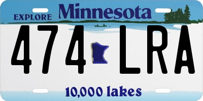 MN license plate 474LRA