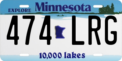 MN license plate 474LRG
