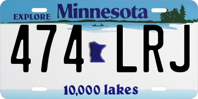 MN license plate 474LRJ