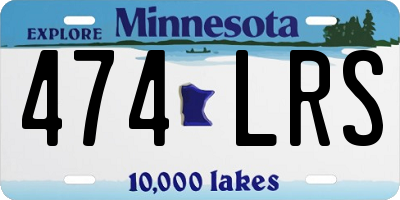 MN license plate 474LRS