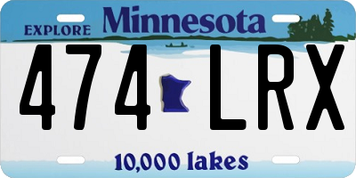 MN license plate 474LRX