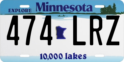 MN license plate 474LRZ