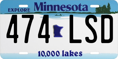 MN license plate 474LSD