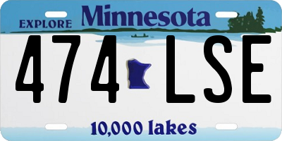 MN license plate 474LSE