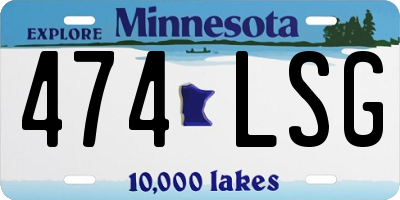 MN license plate 474LSG