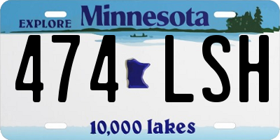 MN license plate 474LSH