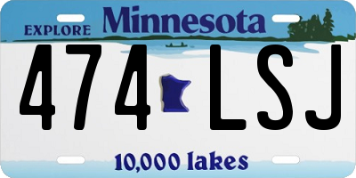 MN license plate 474LSJ