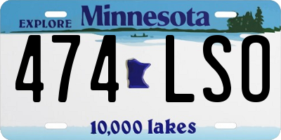 MN license plate 474LSO