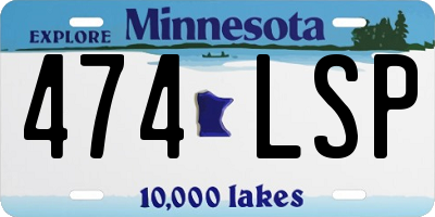 MN license plate 474LSP