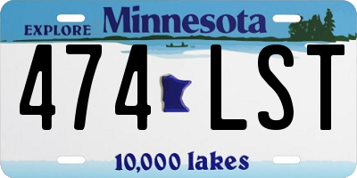MN license plate 474LST