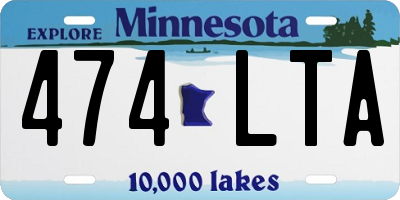 MN license plate 474LTA