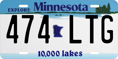 MN license plate 474LTG