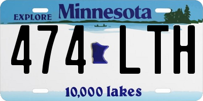 MN license plate 474LTH