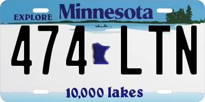 MN license plate 474LTN
