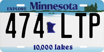 MN license plate 474LTP