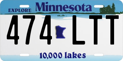 MN license plate 474LTT