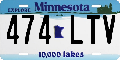 MN license plate 474LTV