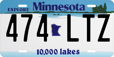 MN license plate 474LTZ