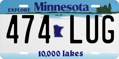 MN license plate 474LUG