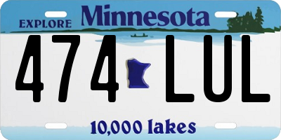 MN license plate 474LUL