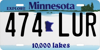 MN license plate 474LUR
