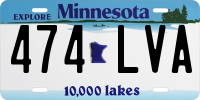 MN license plate 474LVA
