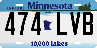 MN license plate 474LVB