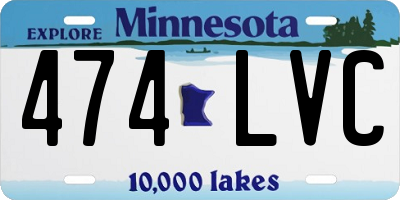 MN license plate 474LVC