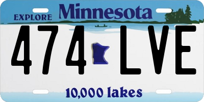 MN license plate 474LVE