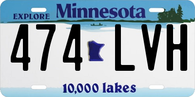 MN license plate 474LVH