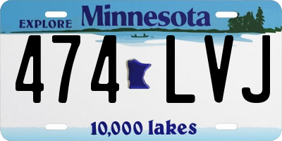 MN license plate 474LVJ