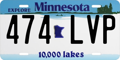 MN license plate 474LVP