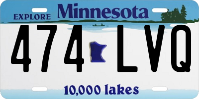 MN license plate 474LVQ