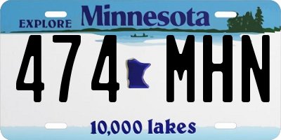 MN license plate 474MHN