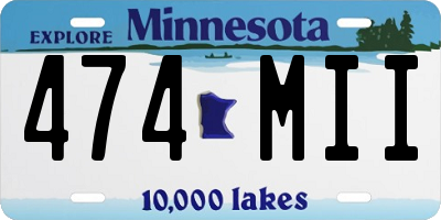 MN license plate 474MII