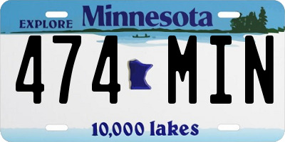 MN license plate 474MIN
