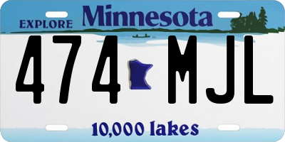 MN license plate 474MJL