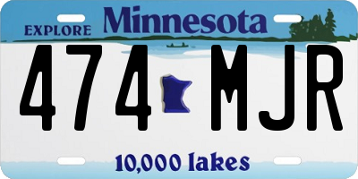MN license plate 474MJR