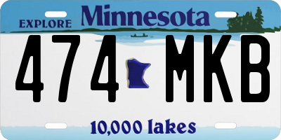 MN license plate 474MKB