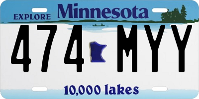 MN license plate 474MYY