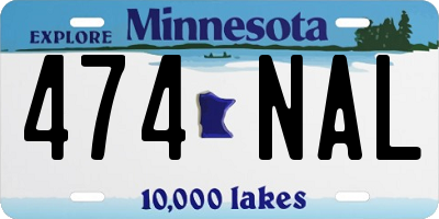 MN license plate 474NAL