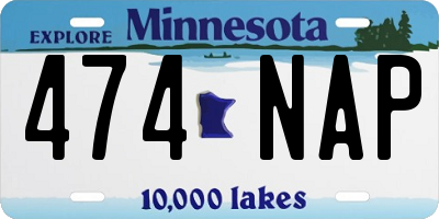 MN license plate 474NAP