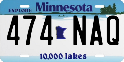 MN license plate 474NAQ