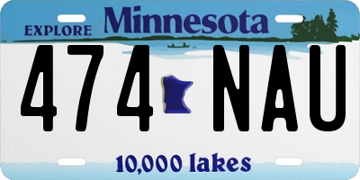 MN license plate 474NAU