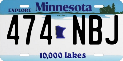 MN license plate 474NBJ