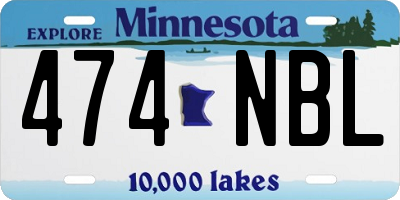 MN license plate 474NBL