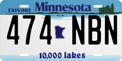 MN license plate 474NBN