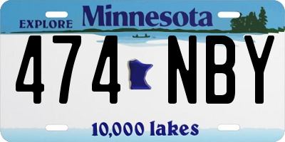 MN license plate 474NBY