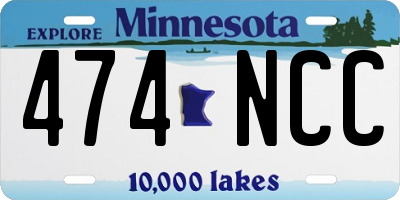 MN license plate 474NCC