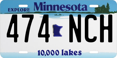 MN license plate 474NCH